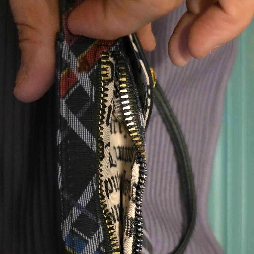 Juicy Couture Black and Multicolor Plaid Crossbody Bag